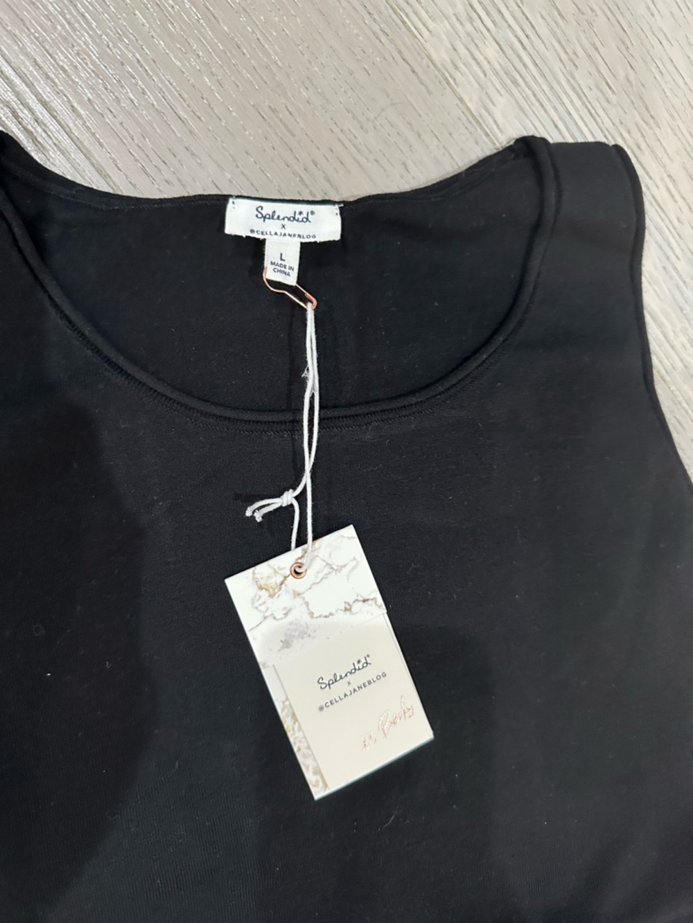 Splendid Black Ribbed Tank Top - Picture 2 of 2